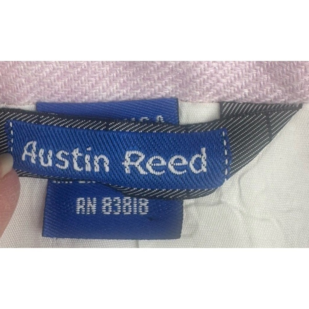 Austin Reed Light Pink 100% Linen Lined Womens Blazer 12 Coastal Preppy Classic - Picture 7 of 12
